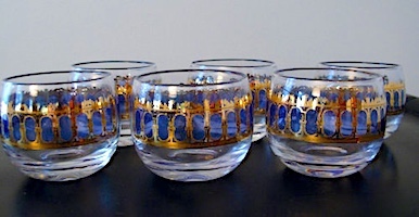 Mid Century Culver Toledo Roly Poly Glasses