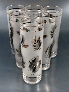 6 Mid Century Tom Collins Glasses Set by Libby