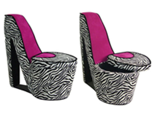 Stiletto Shoe Chair w/ Hidden Storage