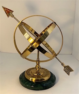 Lacquered Gold Armillary