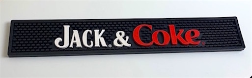 Jack & Coke Rubber Bar Runner Mat Pour Pad