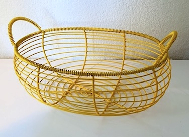 Yellow Wire Coated Basket