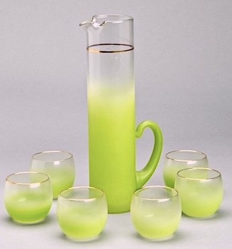 Mid Century Blendo Ombre Yellow Cocktail Set