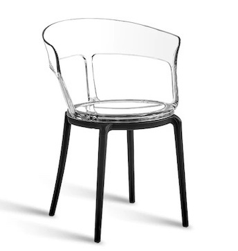 Modern Acrylic Sleek Wingback Chair 