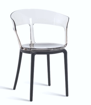 Modern Acrylic Sleek Wingback Chair