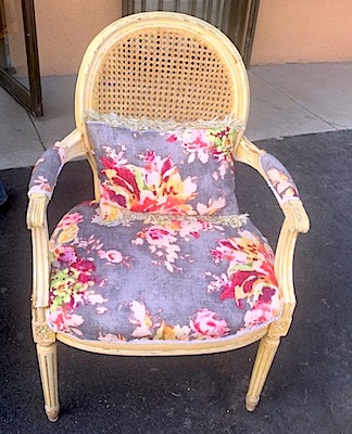 Trashy Shabby Bohemian Arm Chair Greys Florals