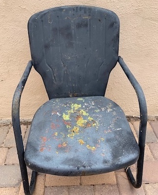 Vintage junkyard Metal Chair