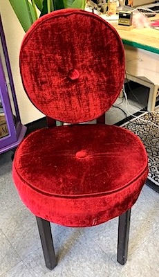 Modern Red Velvet Makeup Chair