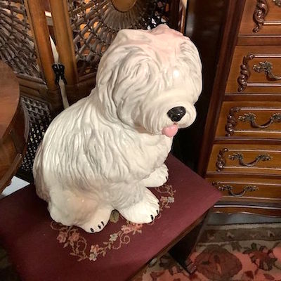 Shaggy Dog White Porcelain