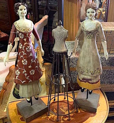 Old Articulated Wooden Dolls Made in Santos, Spain 