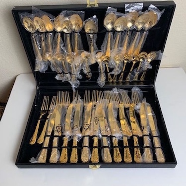 Gold Flatware Set