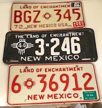 Vintage New Mexico License Plates