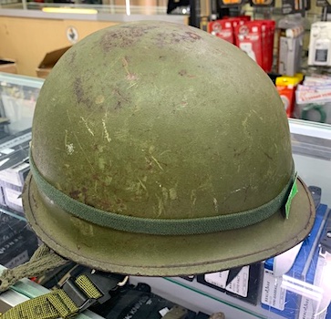 Vintage Vietnam Helmet Steel Pot Military with Liner