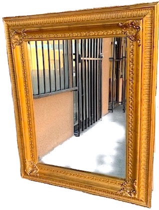 Oversize Mirror with Gold Frame