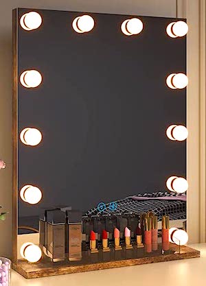 Wood (Vertical) Hollywood Lighted Mirror 