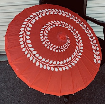 Red & White Parasol