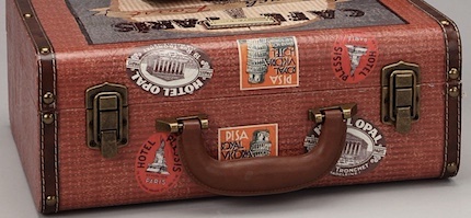 Rust & Gray Caf Paris Small Suitcase