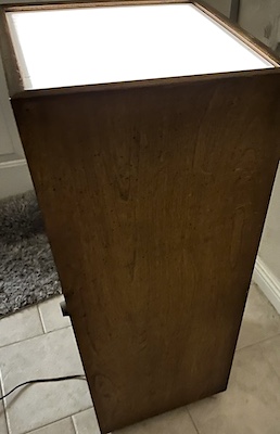 Wood Lighted Pedestal