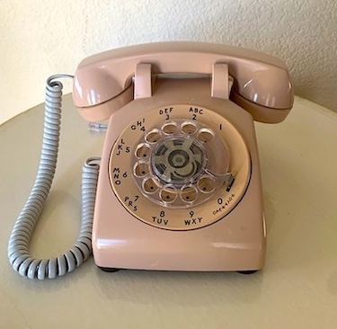 1950s Bell system White Rotary Dial Desk Telephone