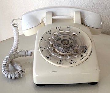 1950s Bell system White Rotary Dial Desk Telephone
