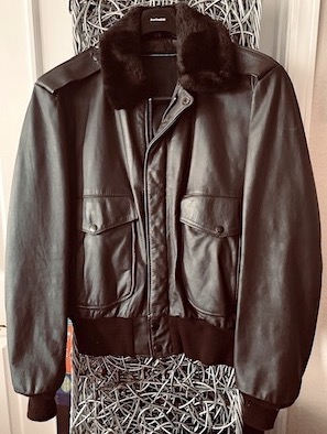 Vintage Cockpit Pilot Jacket Las Vegas Pinup - Leather Dark Brown