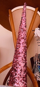 Pink Glitter Sequins Cone