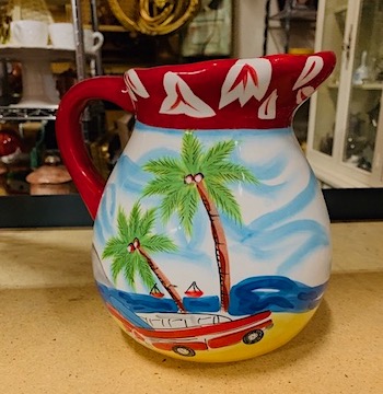 Vintage 2000s Palm Beach Coastal Pitcher