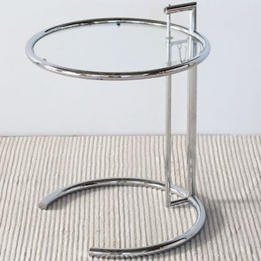 Mid Century  Style Ellen Gray Chrome Adjustable Table