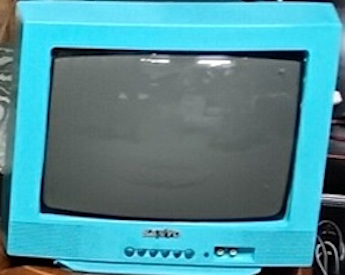 Vintage Turquoise Portable TV