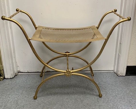 Gold Vanity Bench Stool