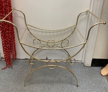 Vintage Gold Bench Stool