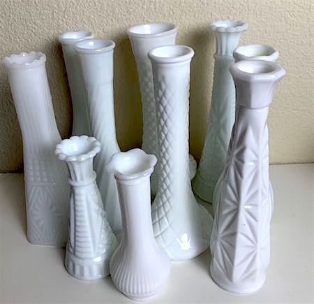 Vintage Milkglass Vases